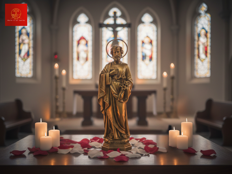 Tượng Thánh Giuse thiết kế chuẩn phụng vụ