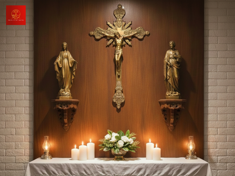 Tượng Đức Mẹ bài trí đúng thứ bậc tôn vinh vẻ đẹp Công giáo