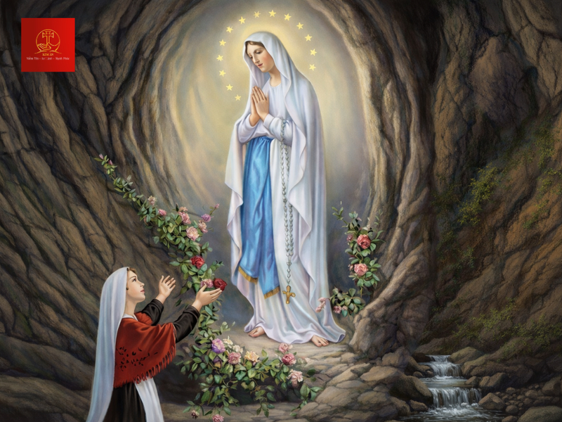 Đức Mẹ hiện ra tại hang đá Massabielle, Lộ Đức năm 1858.