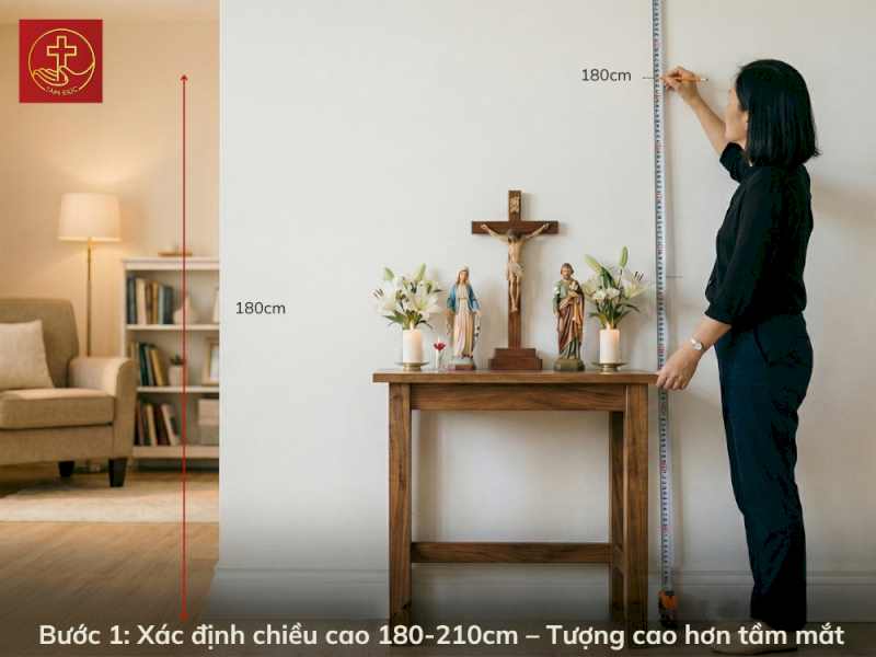 Xác định chiều cao bàn thờ