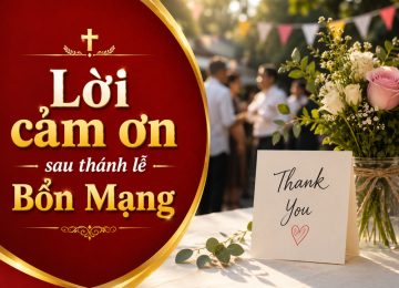 Lời cảm ơn sau thánh lễ Bổn Mạng