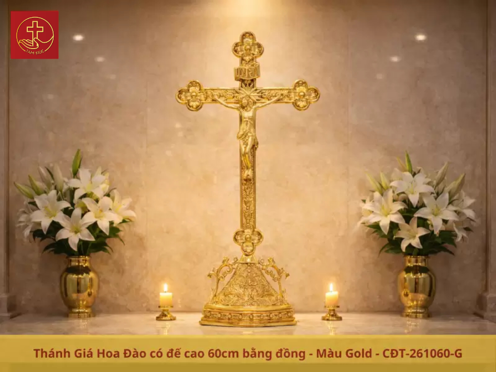Thiết kế hoa đào thanh thoát trên chất liệu đồng