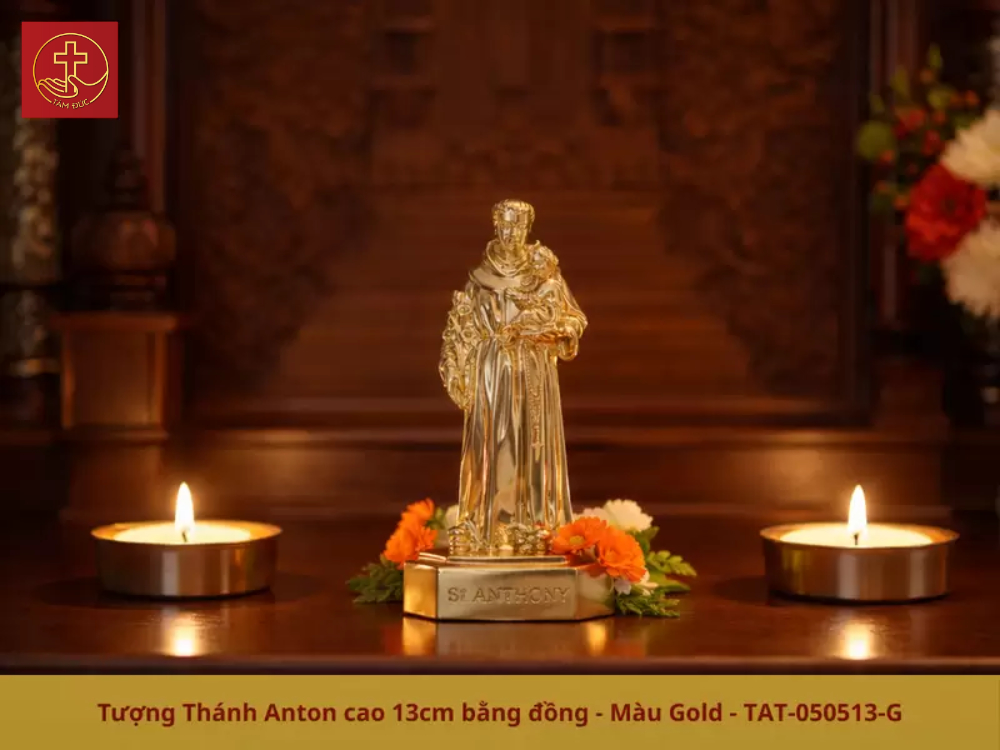 tượng Thánh Anton cao 13cm là lựa chọn hoàn hảo để đặt tại bàn làm việc